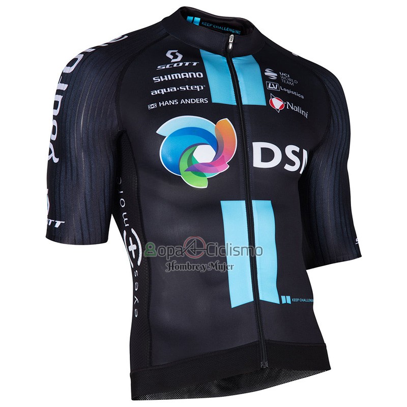 Team DSM Firmenich Ropa Ciclismo Culotte Corto 2023 Mangas Cortas APagado Azul